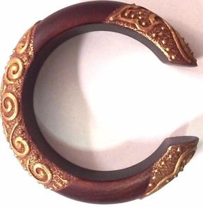 ̵ۥ֥쥹åȡ— women lady vintage bracelet thai wooden paintinghandm...