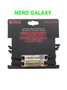 【送料無料】ブレスレット　アクセサリ—　コードブレスレットセットライセンスstranger things friends dont lie cord bracelet set of 2, licensed netflix