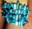 【送料無料】ブレスレット　アクセサリ—　ストレッチブレスレットターコイズアクリルビーズストランド 8 mixit stretch bracelet turquoise acrylic stones amp; beads 4 strands