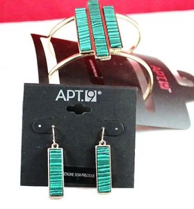 【送料無料】ブレスレット アクセサリ— カフブレスレットイヤリングvery nice brass cuff bracelet and matching dangle earrings apt9