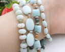 yzuXbg@ANZT?@}`VFCvmEuXbgmulti shape amazonite agate bracelet