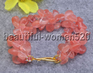 【送料無料】ブレスレット　アクセサリ—　バロッククリスタルスイカブレスレットインチz7547 3strds 15mm red baroque crystal watermelon crystal bracelet 8inch