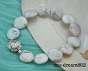 【送料無料】ブレスレット アクセサリ— 8 15mmコイン8 15mm coin white freshwater pearl bracelet(4)