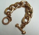 【送料無料】ブレスレット　アクセサリ—　ジューシークチュールリンクブレスレットjuicy couture copper colored heavy link bracelet