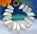 yzuXbg@ANZT?@j[XuXbgnice 8 22mm white dens biwa freshwater pearl bracelet