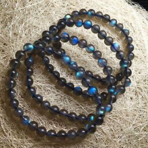 【送料無料】ブレスレット　アクセサリ—　ムーンストーンビードブレスレットnatural moonstone blue light gemstone beads bracelet aaa 6mm