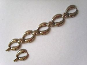 【送料無料】ブレスレット　アクセサリ—　チェーンリンクラージブレスレットシルバーリンクレトロビンテージmidcentury chain link large bracelet chunky silver tone extra link retro vintage