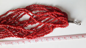 【送料無料】ブレスレット　アクセサリ—　ブレスレットサンゴbracelet small red corals 18 cm
