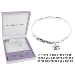 ̵ۥ֥쥹åȡ—åequilibrium charm message silverplated bracelet f...