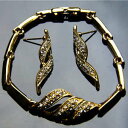 yzuXbg@ANZT?@pbeS[hyCguXbgCOZbg gorgeous beautiful ladies floral patten gold paint bracelet earrings 2 set