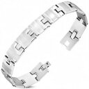 【送料無料】ブレスレット　アクセサリ—　ブレスレットステンレススチールマットman bracelet stainless steel finish matte 21 cm x 13 mm