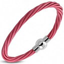 yzuXbg@ANZT?@uXbgsNNXvleather bracelet plaited pink magnetic clasp 21 cm