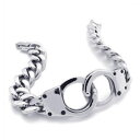 ブレスレット 【送料無料】ブレスレット　アクセサリ—　ステンレススチールジュエリーブレスレットシルバーjewelry bracelet for men, stainless steel handcuffs, silver g1m1