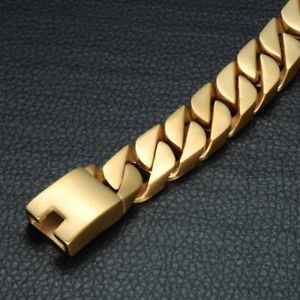 【送料無料】ブレスレット　アクセサリ—　メンズマイアミステンレススチールチェーンヒップホップブレスレット