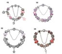 【送料無料】ブレスレット アクセサリ— シルバーガラスクリスマスブレスレットsilver plated bracelet with charms g...