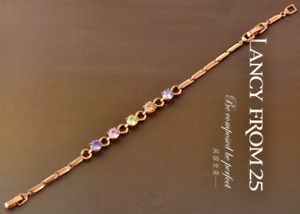 【送料無料】ブレスレット アクセサリ— ブレスレットボックスロングゴールドピンクkbracelet zircons 17 cm long more ...