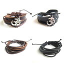 【送料無料】ブレスレット アクセサリ— smde37644ジルバーohm om yoga charmeストラングレーダーsm de37644 antik silber ohm om yoga charme strang leder trendy(4)