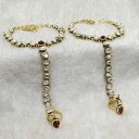 yzuXbg@ANZT?@goldtone`F[uXbghaath phoolWG[goldtone traditional hand slave elegant chain bracelet women haath phool jewelry