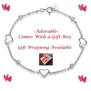 【送料無料】ブレスレット アクセサリ— スターリングシルバーハートチャームブレスレットボックスレディースwomen 925 sterling sil...
