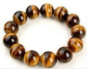 【送料無料】ブレスレット　アクセサリ—　タイガーアイブレスレットビーズ16mm genuine natural yellow tigers eye gemstone big beads against evil bracelet