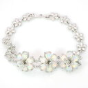 ブレスレット 【送料無料】ブレスレット　アクセサリ—　オパールブレスレットスターリングシルバージュエリーwhite fire opal bracelet 925 sterling sliver jewelry for women 18cm