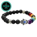 yzuXbg@ANZT?@jovivi 7`NXg[uXbghamsajovivi 7 chakra lava stone diffuser bracelet hamsa hand healing balancing