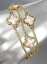 【送料無料】ブレスレット アクセサリ— 18ktチェーンエナメルクローバクローバcz 18kt gold plated chains white enamel clover clovers cz crystals bracelet 18,980円