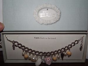 ブレスレット　アクセサリ—　ブレスレットサンドラボックスビーズメッセージbracelet sandra magsamen charm dangle beaded messages from the heart gift box