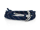 【送料無料】ブレスレット　アクセサリ—　ストライプシルバーアンカーブレスレットメンズロープブレスレットnavy blue stripe amp; silver anchor bracelet mens amp; womens paracord rope bracelet