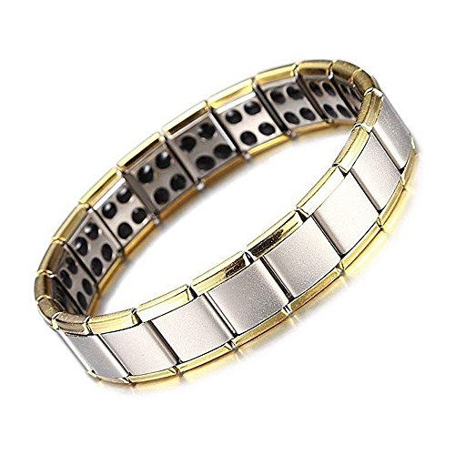 ブレスレット　アクセサリ—　チタンパワーゲルマニウムブレスレットmen titanium 80 power high purity germanium stones magnetic therapy bracelet