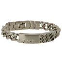 yzuXbg@ANZT?@x`}bguXbgSp`C`bench gents matt silvertone metal id bracelet with logo amp; punch holes 85 inches