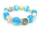【送料無料】ブレスレット アクセサリ— accatastabileブレスレットevil eye blue bead crystal accatastabile stretch bracelet drawing(4)