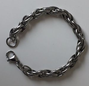 楽天hokushin【送料無料】ブレスレット　アクセサリ—　ステンレススチールブレスレットブレスレットバイカーブレスレットstainless steel bracelet 7mm curb bracelet biker bracelet various lengths 316l ab17