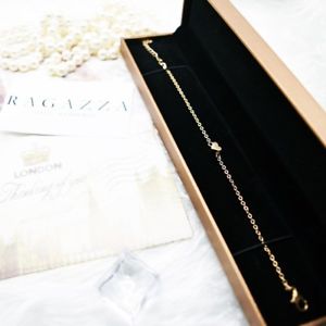 ブレスレット　アクセサリ—　ragazzaブレスレットチェーンbt112ragazza heart gold plated bracelet chain bt112