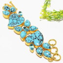 【送料無料】ブレスレット アクセサリ— サンタローザトルコジュエリーブレスレット78 sb1226santa rosa turquoise gold plated fashion jewelry bracelet 78 sb1226(4)