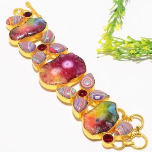 【送料無料】ブレスレット　アクセサリ—　multiジュエリーブレスレット78 sb1229multi gemstone, garnet gold plated fashion jewelry bracelet 78 sb1229