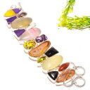 【送料無料】ブレスレット　アクセサリ—　multiブレスレット78sb1205multi gemstone gemstone silver fashion jewelry bracelet 78 sb1205