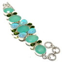 【送料無料】ブレスレット アクセサリ- アクアペリドットトリプレットオパールブレスレットnice aqua chalcedony,peridot,triplet fire opal gemstone jewelry bracelet 78