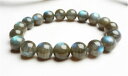 【送料無料】ブレスレット　アクセサリ—　ビードストレッチブレスレットnatural blue light labradorite gemstone bead stretch bracelet 9mm aaa