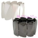 【送料無料】ブレスレット アクセサリ- バープレートシックカフストレッチブレスレットdramatic wavy bars, plates wide geometric stretch elasticated chic cuff bracelet