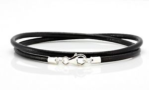 【送料無料】ブレスレット　アクセサリ—　ギリシャラップコードブレスレットgenuine greek leather bracelet with sterling silver claspdouble wrap3mm cord