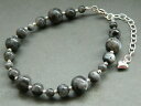 yzuXbg@ANZT?@O[X^[OVo[uXbgX[YEhr[Ygrey labradorite amp; 925 sterling silver bracelet, graduating smooth round beads