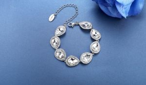 【送料無料】ブレスレット アクセサリ— クリスタルブレスレットボックスcrystal teardrop statement bracelet in ...