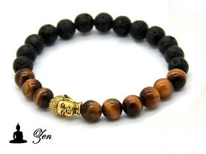 【送料無料】ブレスレット アクセサリ— ブレスレットタイガーアイママンタイガーアイbracelet zen buddha stone lava amp; tigers eye mala man tiger eye