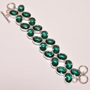 ̵ۥ֥쥹åȡ—ꥹޥ֥쥹åhandmade silver plated green quartz gemston...