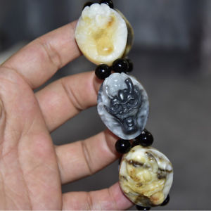 chinas natural tang river jade bracelet dragons head sculpture random 1xヒスイブレスレットドラゴンランダム※注意※NYからの配送になりますので2週間前後お時間をいただき...