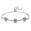 ̵ۥ֥쥹åȡꡡ󥰥С֥쥹å3 circular blue ocean eyes 925 sterling silver bracelet b01