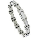 yzuXbg@ANZT?@YXeXX`[[o[NuXbgmens stainless steel 2row convex bar links bracelet