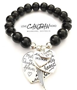【送料無料】ブレスレット アクセサリ— ブレスレットエンジェルハートi love you amazing mum woman bracelet wi...