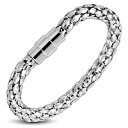 【送料無料】ブレスレット アクセサリ- ステンレススチールキャビアチェーンレディースブレスレットstainless steel silvertone caviar chain womens bracelet